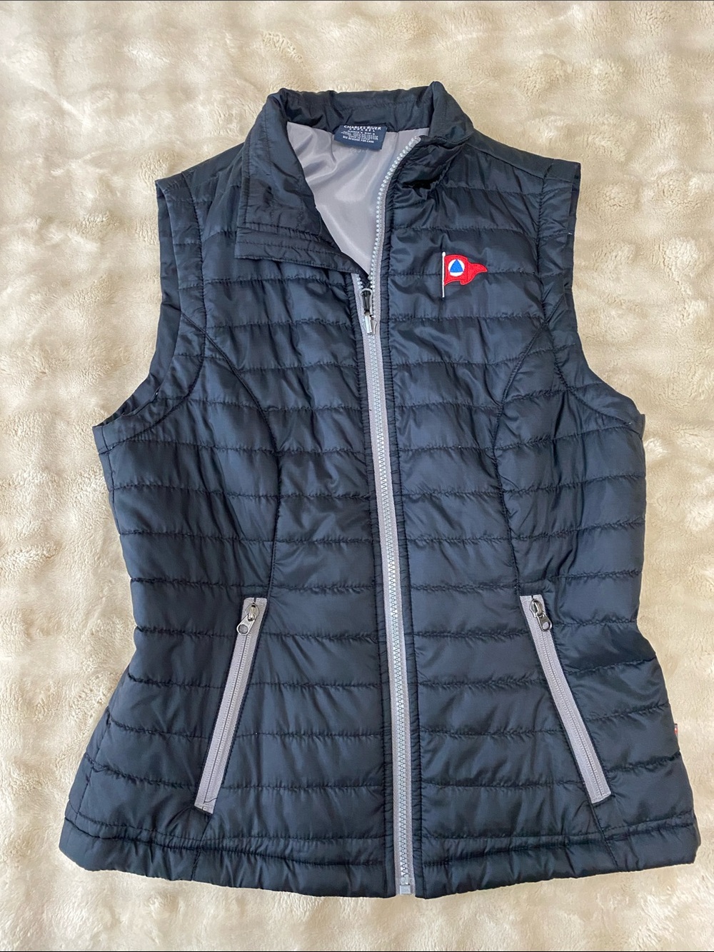 SALE🎈Nautical Lightweight Quilted Vest With Yacht Club Logo Sz S